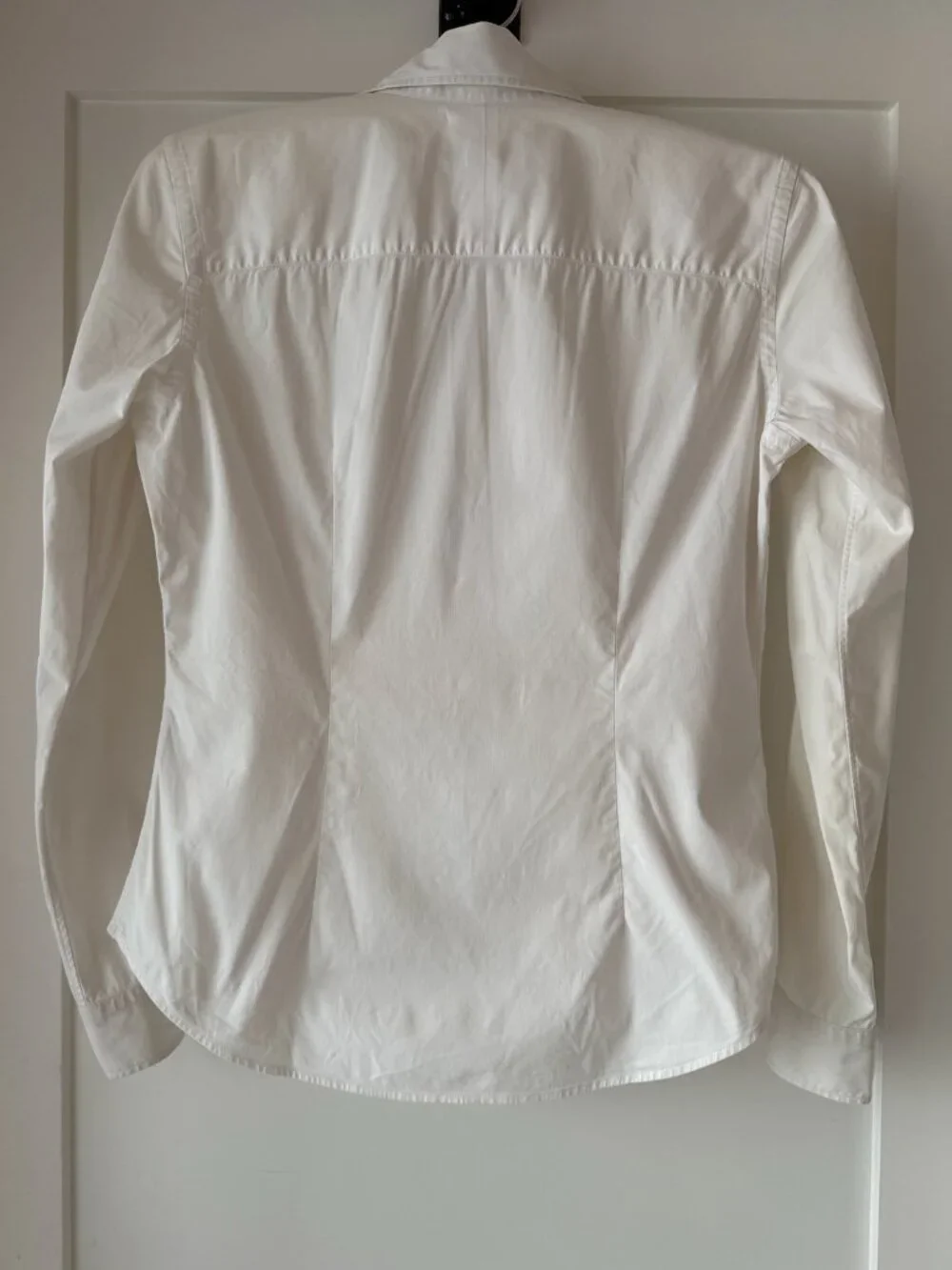 Burberry London White Cotton Button Up Shirt Sz S Nova Check Trim Stretch - Picture 5 of 7